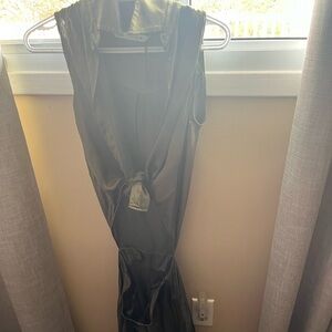 Satin dress from Zara. Size small. Colour olive green